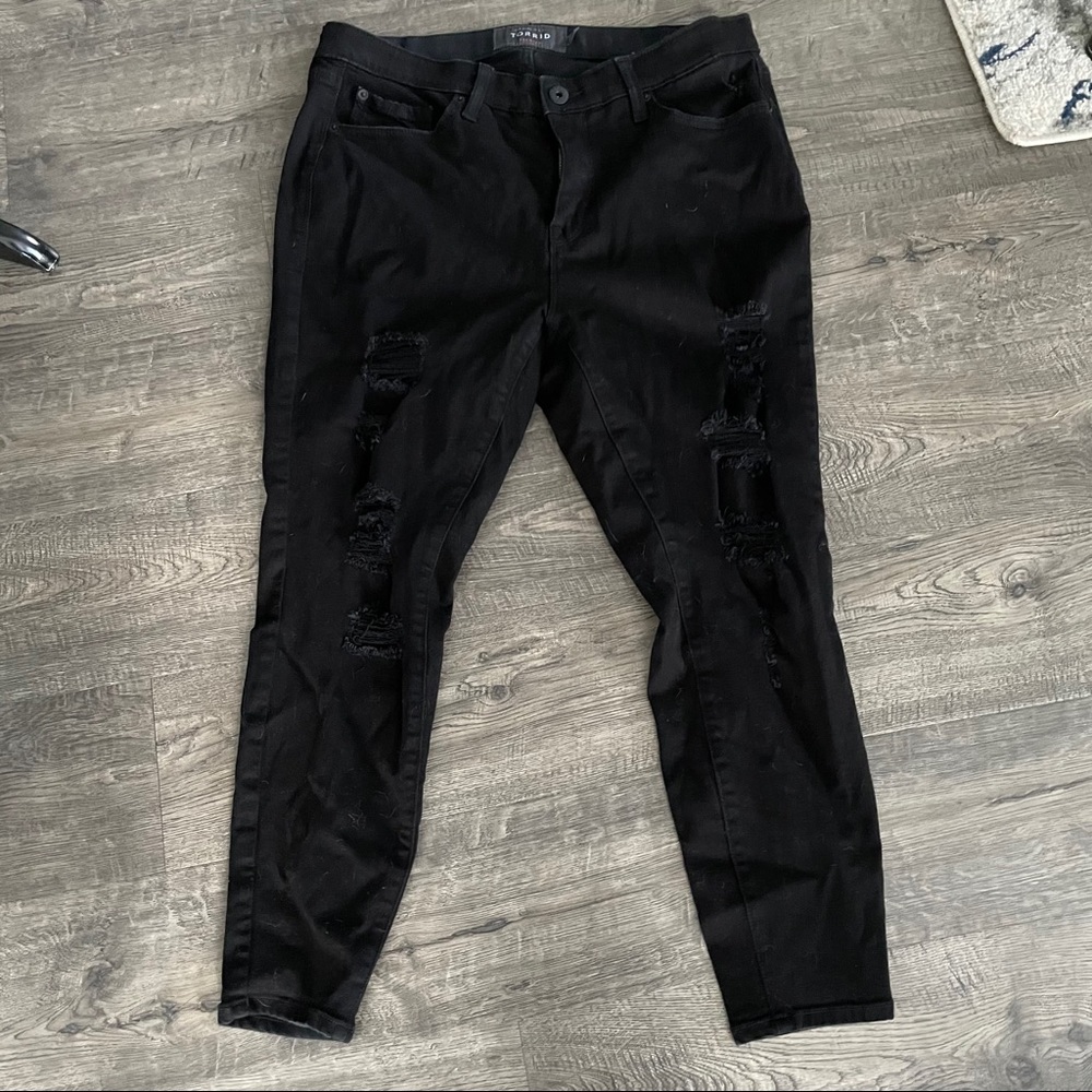 Black Distressed Torrid Skinny Jeans